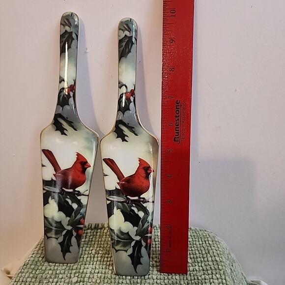 2 Hautman Brothers Collections Cardinal Pie/Cake Server Christmas Holidays - Picture 2 of 6